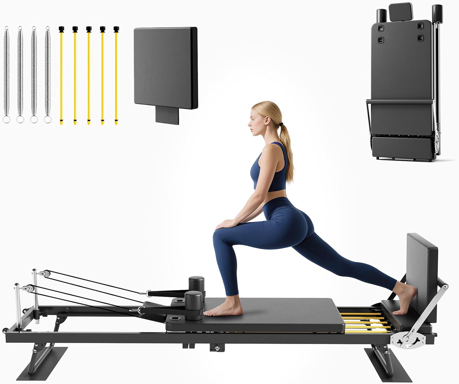 Foldable Pilates Reformer Mach - Home Gym Equipment Set 评论和价格
